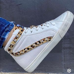 Vintage Havana Leopard / Stud Hightop Sneakers